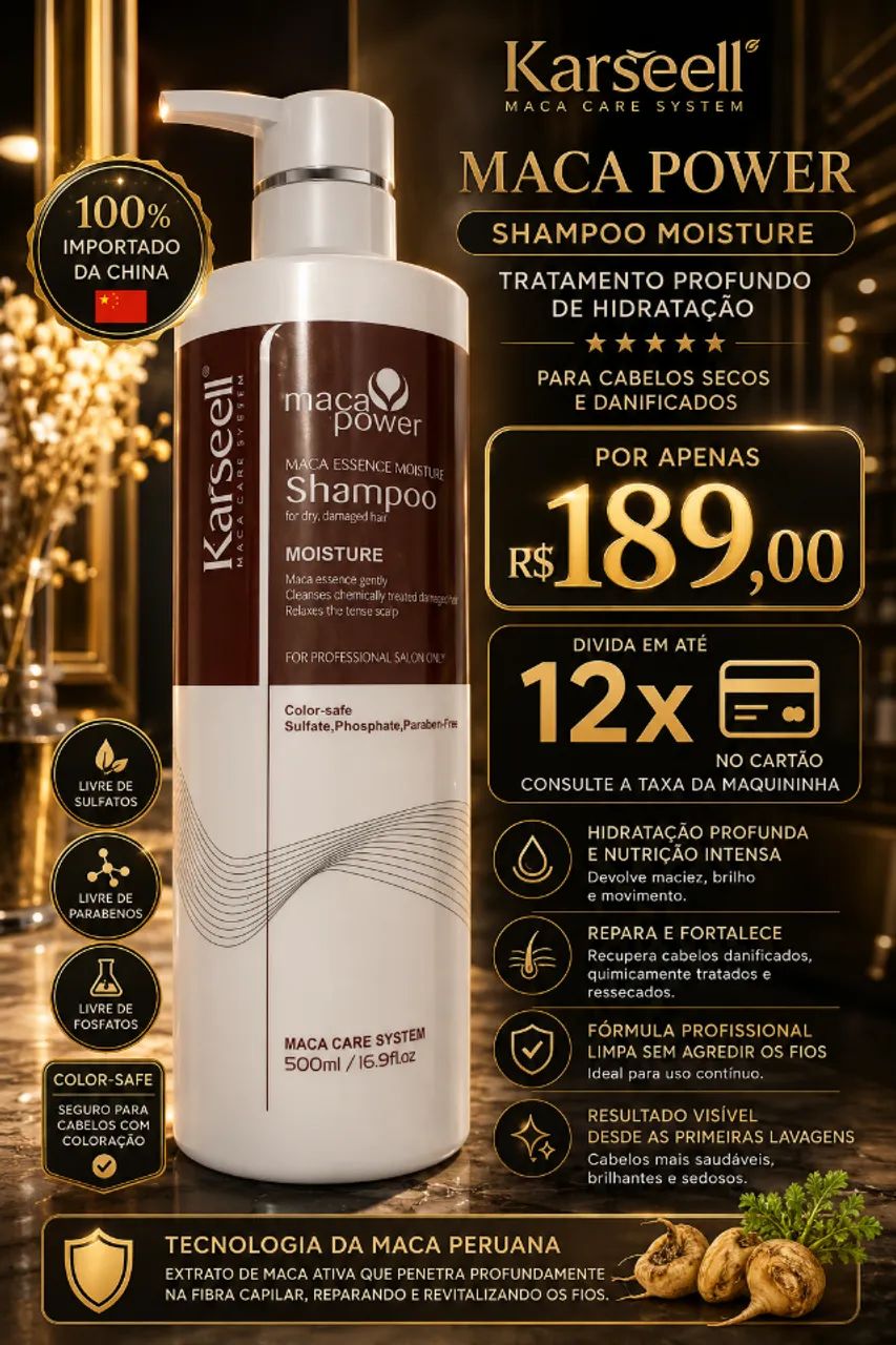 Karseell Maca Power Moisture Shampoo 500 ml - Foto 4