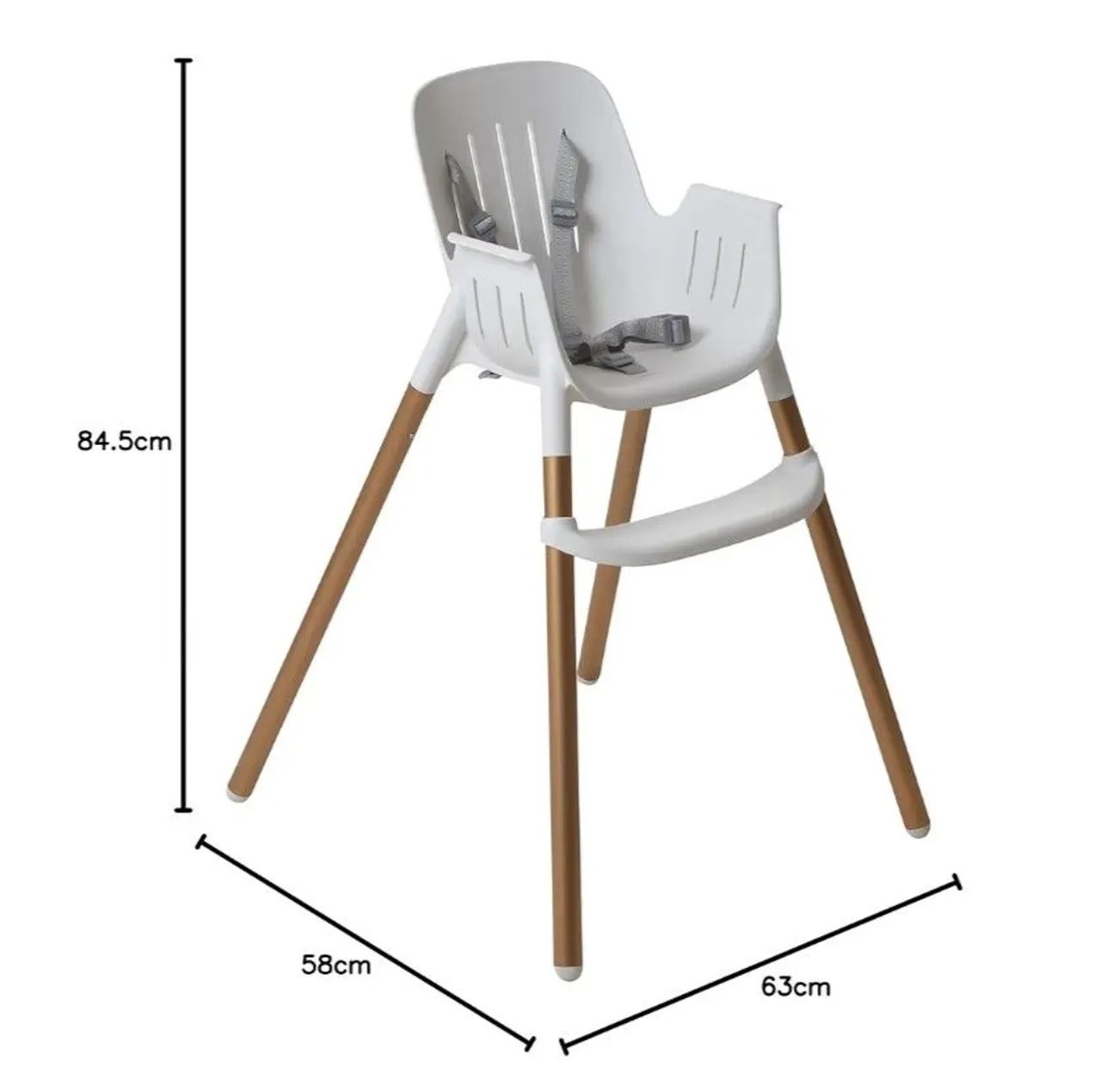Cadeira de Alimentação de Bebê marca Burigotto seminova cor branco polar - Foto 6