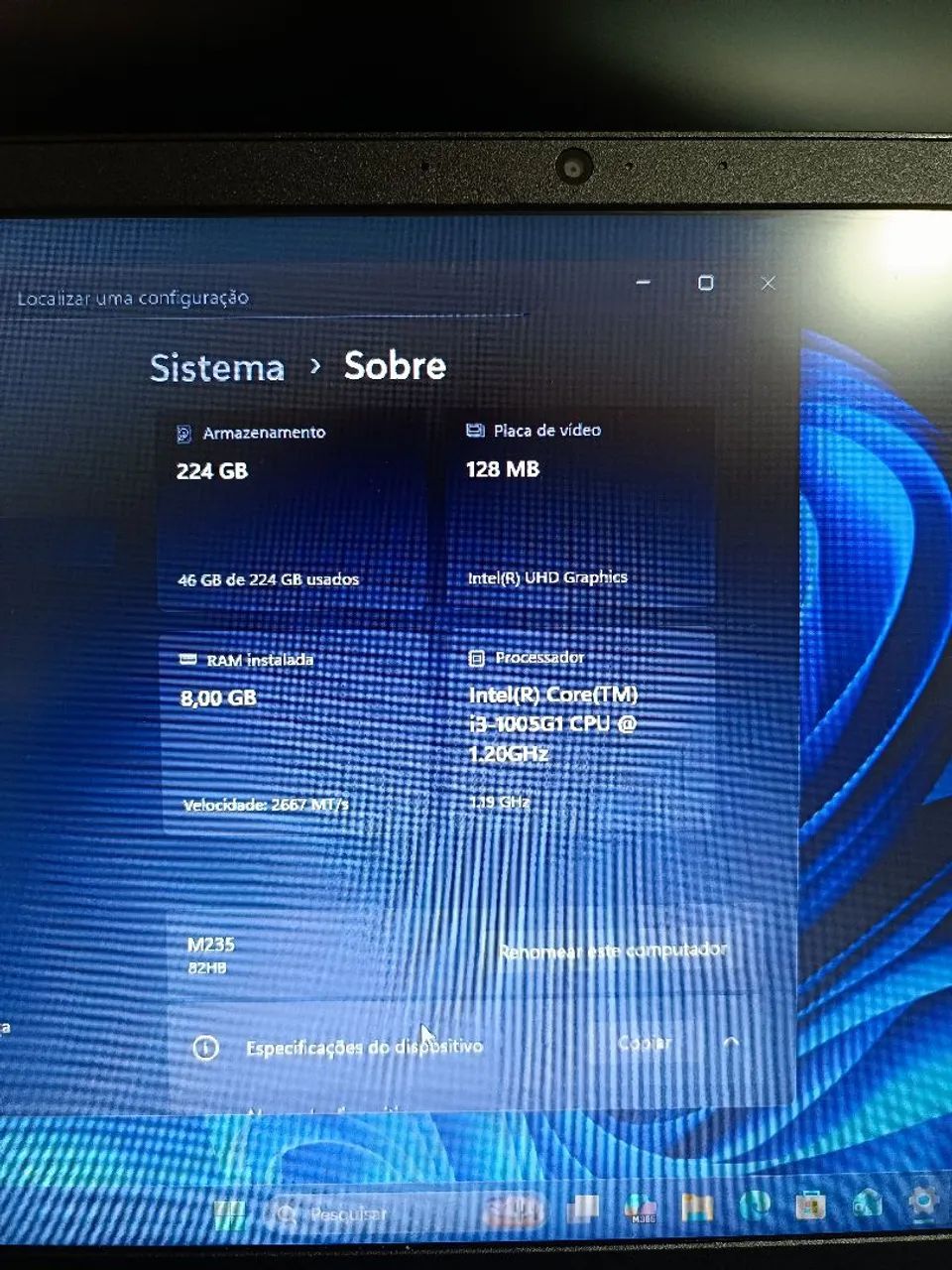 Lenovo 82HB I3 10a geração 8gb DDR4 256SSD - Foto 4