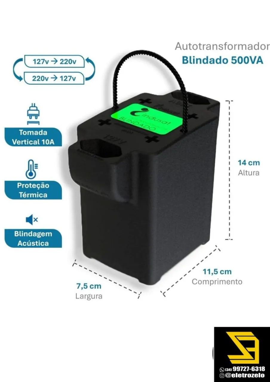 TRANSFORMADOR BIVOLT 500VA  - Foto 3