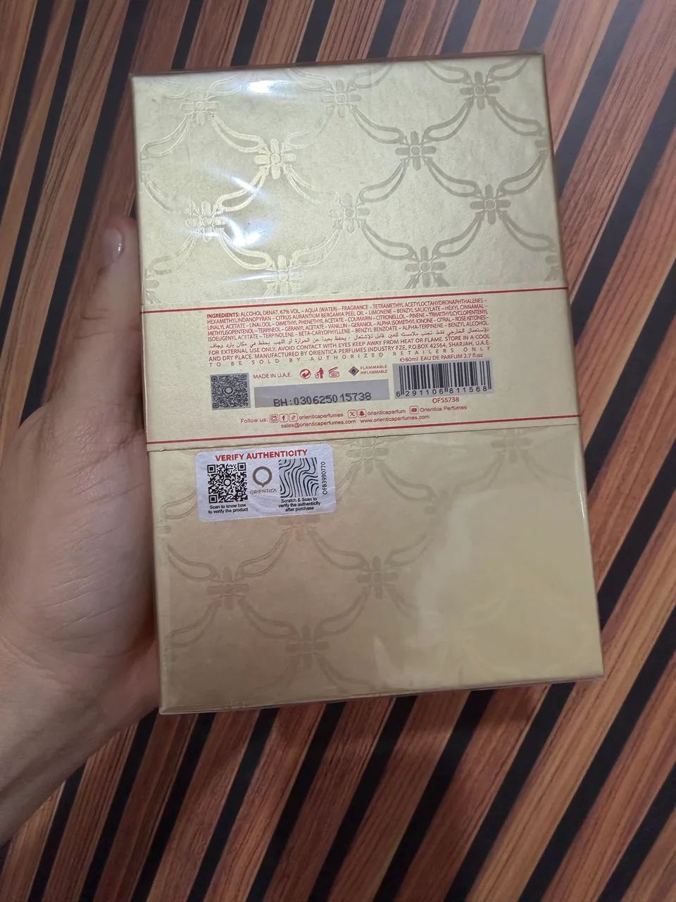 Perfume Árabe ROYAL AMBER ORIENTICA 80ML - Foto 2