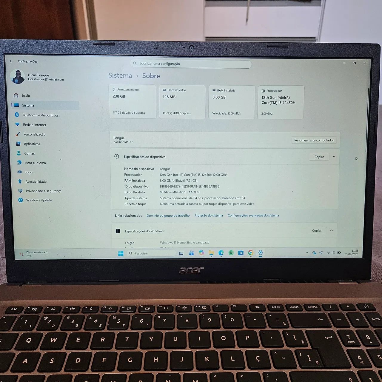 Notebook i5 15 polegadas muito novo! - Foto 5
