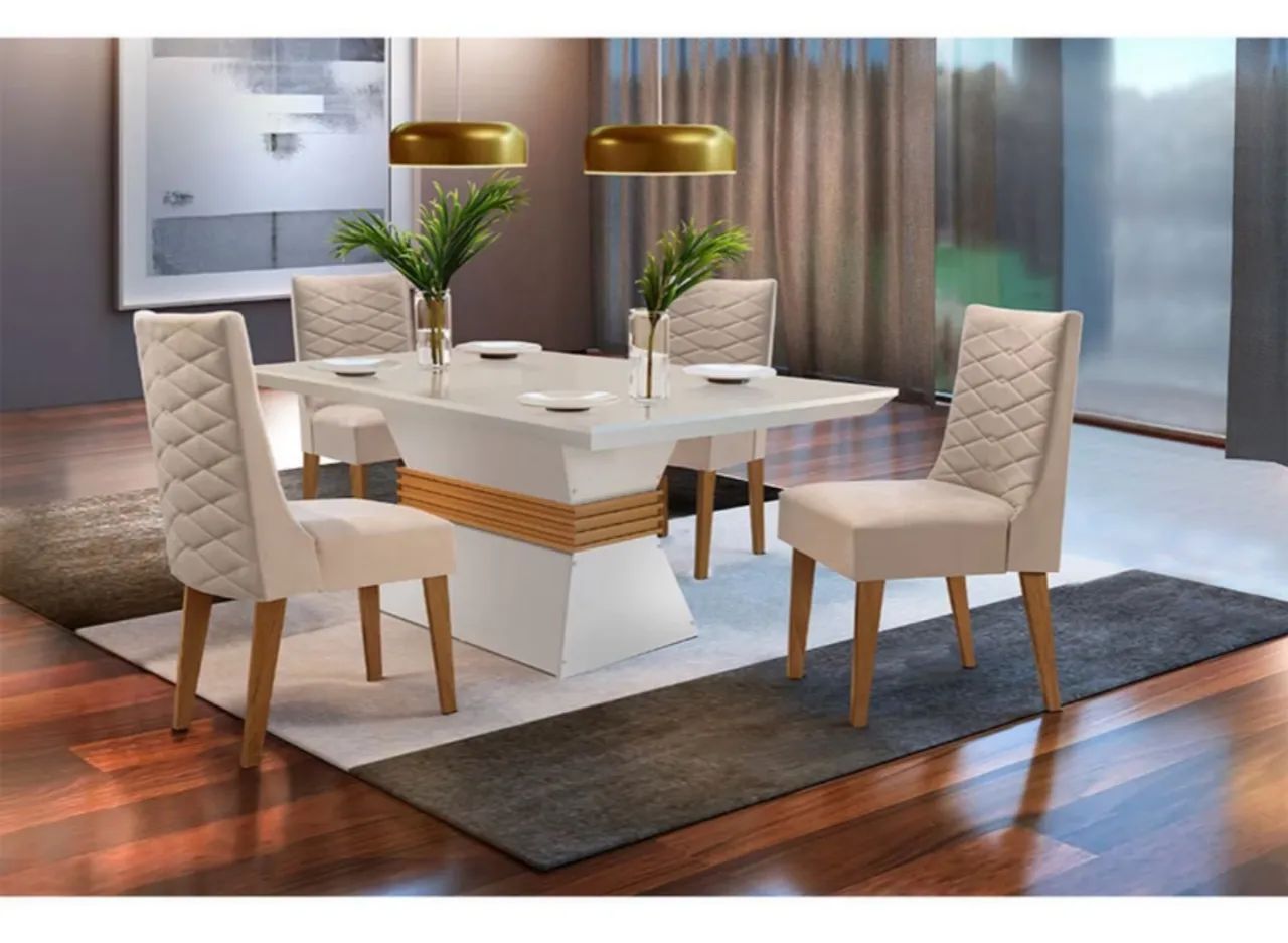 Mesa de jantar com 4 cadeiras 