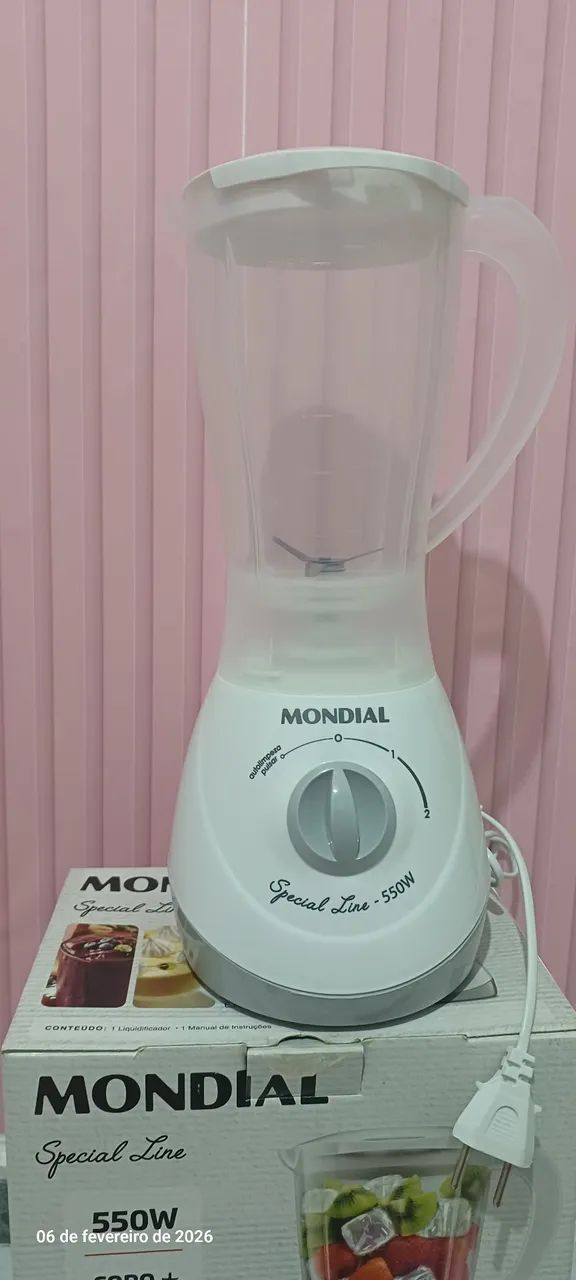 Liquidificador Mondial Special Line L-550-SL 2 Velocidades 550W Branco - 220v - Foto 4