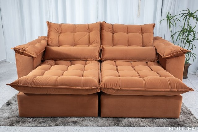 Sala sofá retrátil e reclinável de 230 cm de largura