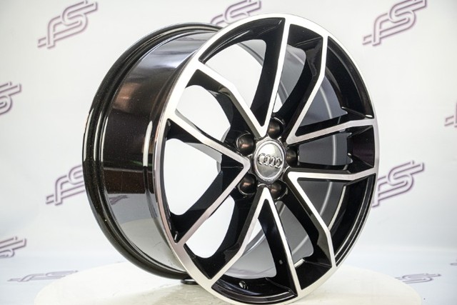 Rodas Audi Coupe Preto Diamantado 5x112 - 18x8,5 - Foto 4