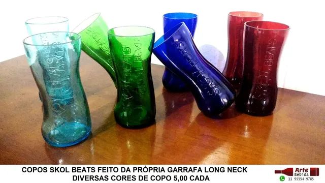 Kit Skol Beats com 6 copos feito da garrafa  - Foto 5