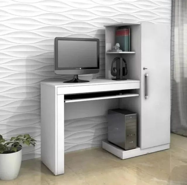 Escrivaninha Office C/ Armário - Promoção - Fazemos Entrega