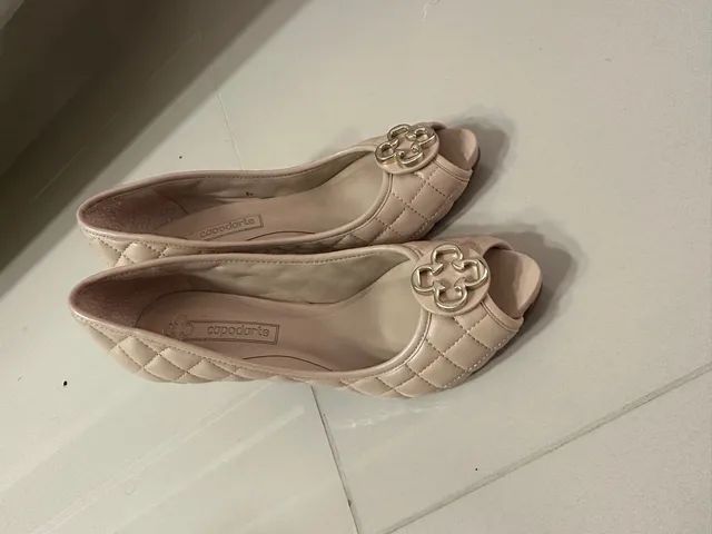 Peep Toe Capodarte couro Metalassê  - Foto 5