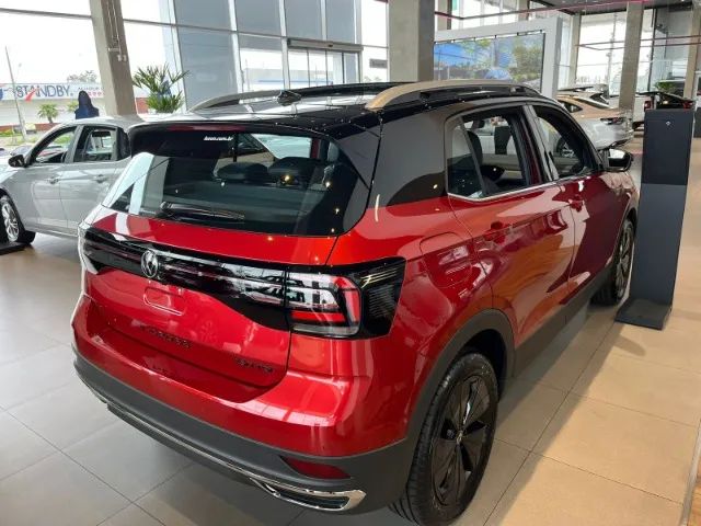 T Cross Highline 23/24 Vermelho Sunset com teto solar, Park assist e Farol Full Led - Foto 5