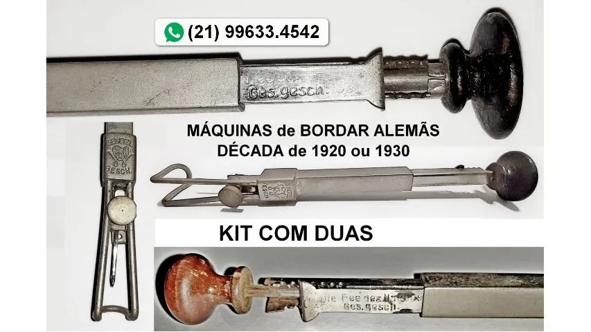 Máquinas antigas manuais de bordar . alemãs - Foto 6