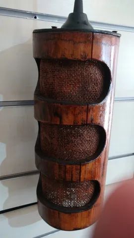 Pendente decorativo rustico bambu rosca E27
