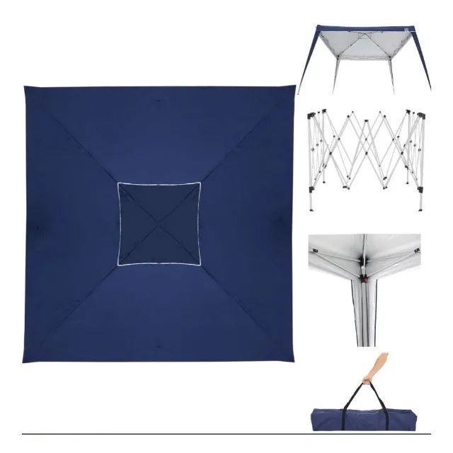 Tenda Gazebo 3x3 Metros em Alumínio Dobrável Cor Azul Belfix - Foto 3