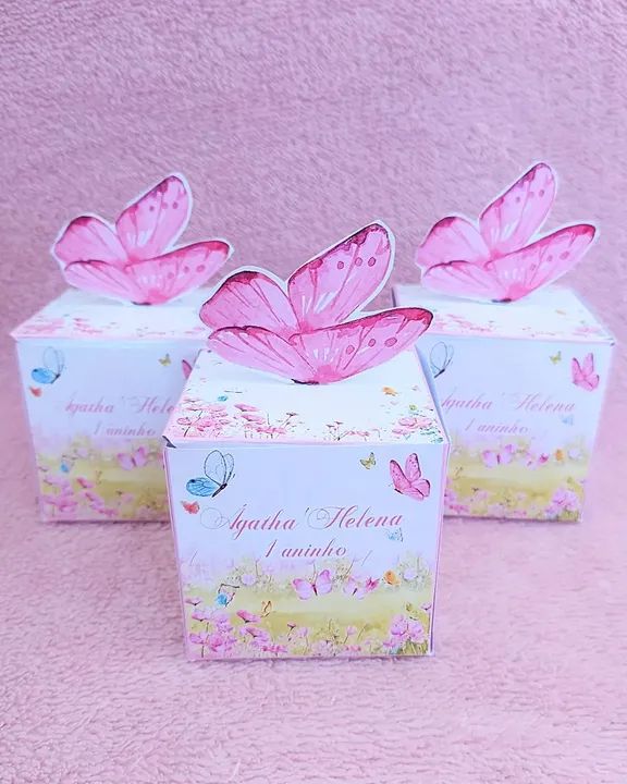 Jardim encantado caixinhas personalizadas para festa de aniversário 