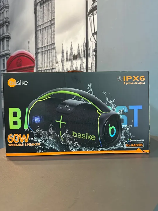 Caixa De Som Portátil Bluetooth Subwoofer Com Rgb Ipx6 Tws