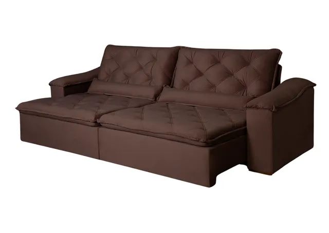 Sofá Retrátil e Reclinável 2,50m Design Holanda  p86 - Foto 5