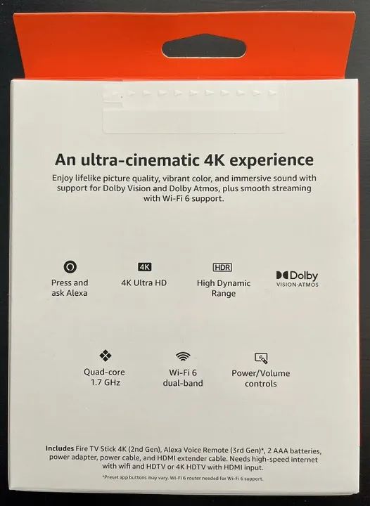 Amazon Fire Tv Stick 4k 2ª geração - Lançamento - Novo e Lacrado na caixa - Foto 6