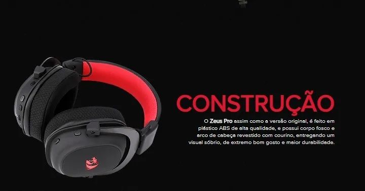 Headset Gamer Redragon Zeus Pro Black Bluetooth e USB 7.1 - Foto 5