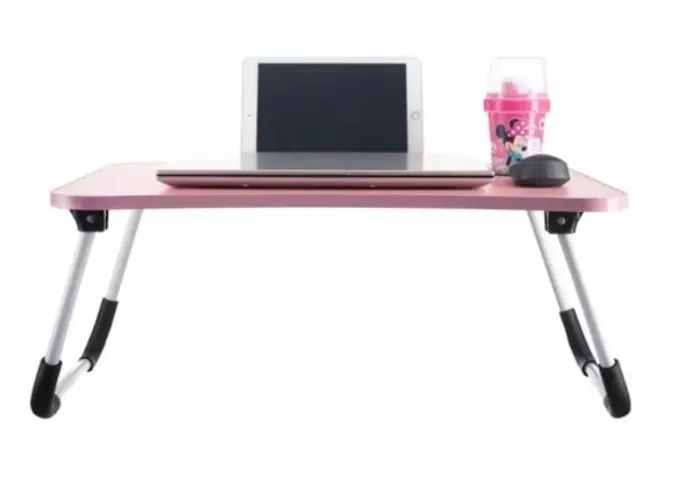 Mesa Dobrável para Notebook/Tablets/Refeições Cor Rosa - Foto 5