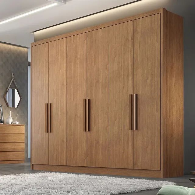 Guarda Roupa Casal 6 portas 100% MDF 