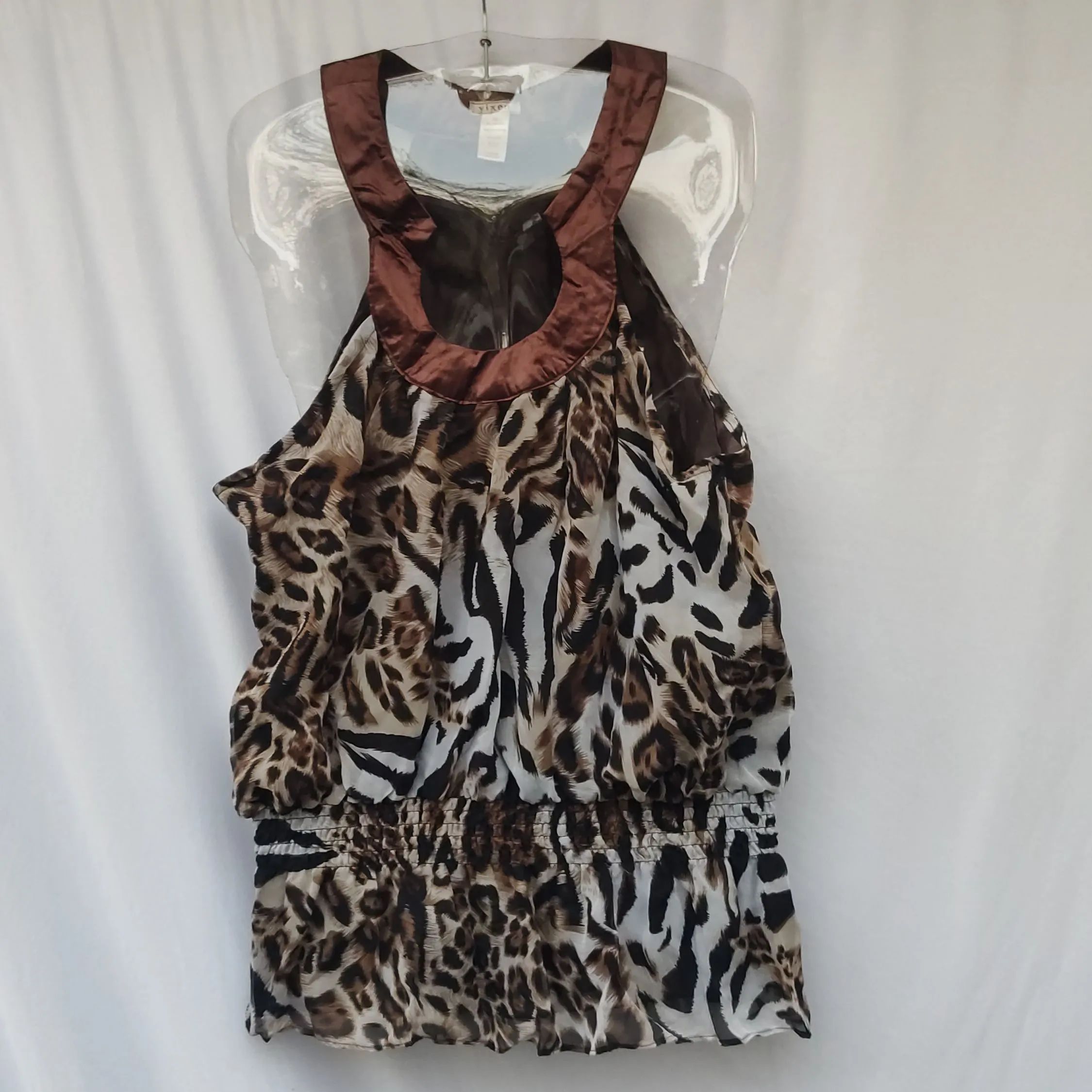 Blusa de Seda com Estampa Animal