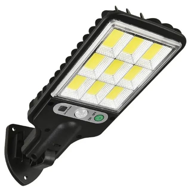 Mini Luminária Solar Poste Rua Parede Refletor