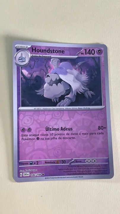 Card Pokemon TCG - Houndstone 106/198 - NM / reverse foil - carta copag (fotos reais)