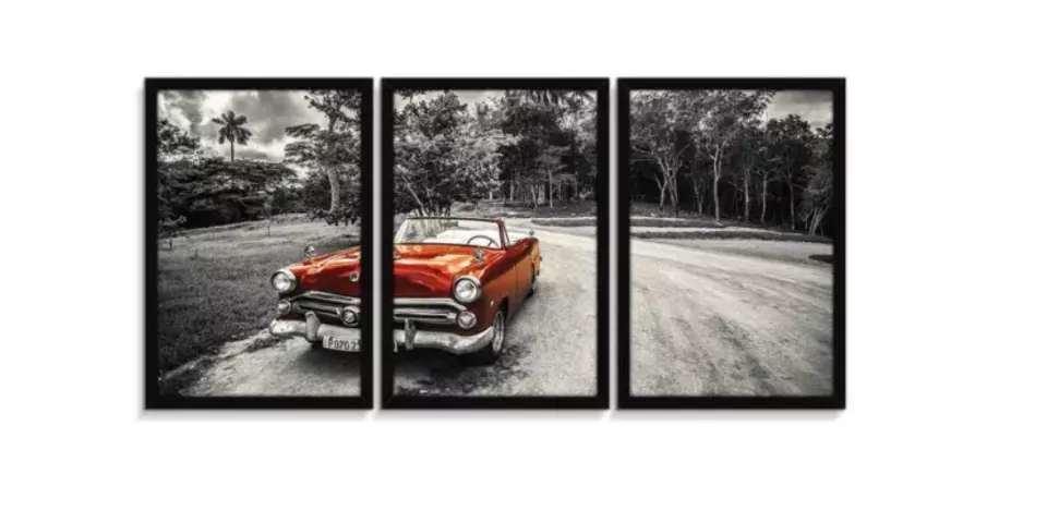 CONJUNTO DE TRÊS QUADROS CARRO ANTIGO
