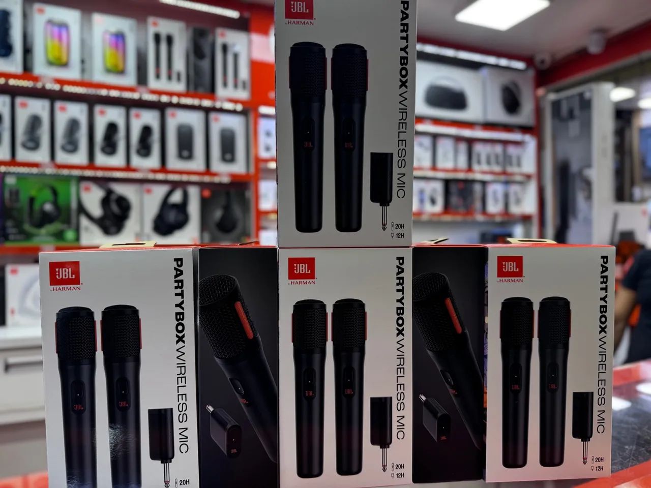 MICROFONE JBL SEM FIO DUPLO WIRELESS MICROFONE ORIGINAL NACIONAL COM BATERIA  - Foto 4