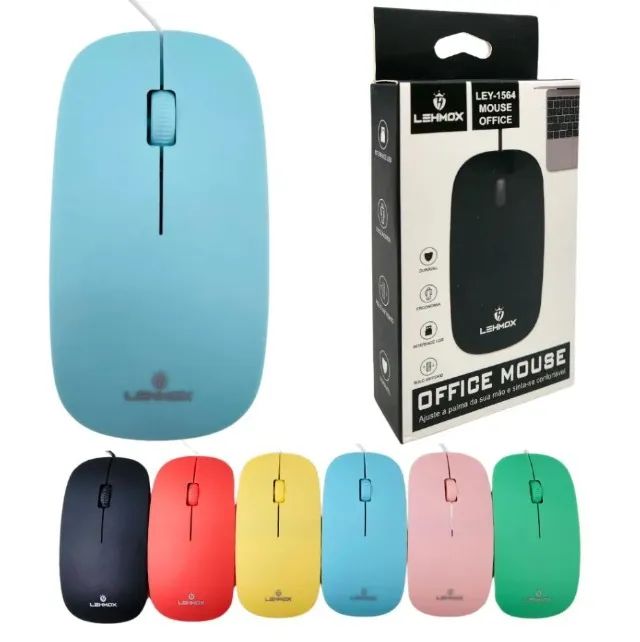 Mouse com fio USB Colorido LEHMOX - LEY-1564 - Foto 4
