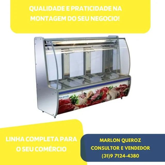Balcão de Açougue 2M polo Frio Inox