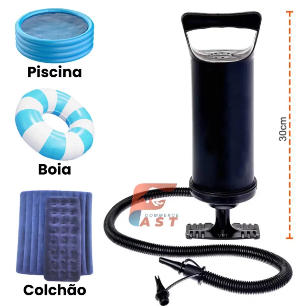 Kit Colchão inflável solteiro + bomba de ar - Foto 3