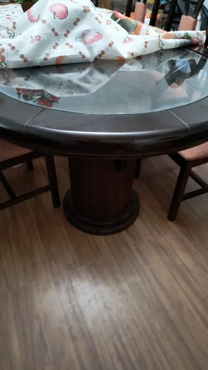 Mesa jantar madeira nobre macica