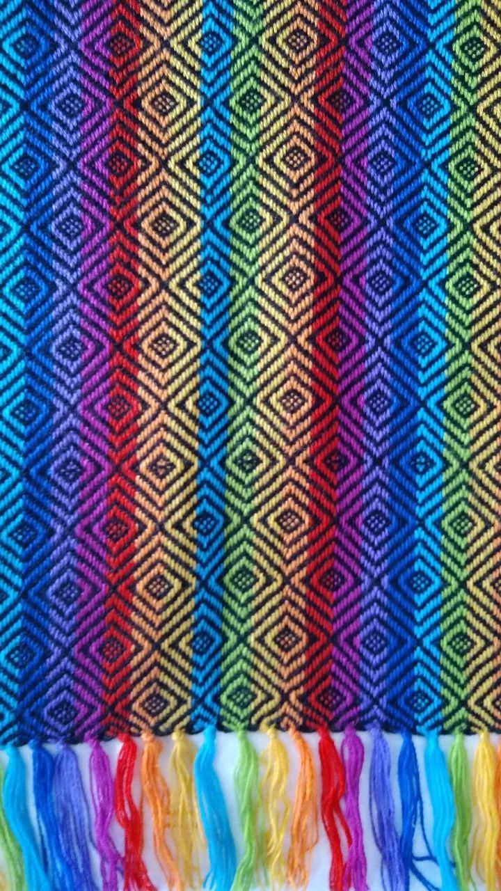 Cachecol Arco-íris Peruano Echarpe Xale Lã de Alpaca Original - Foto 5