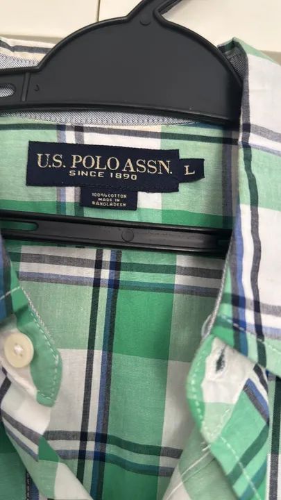 camisa em algodão tricoline importada americana. marca u.s polo - Foto 2