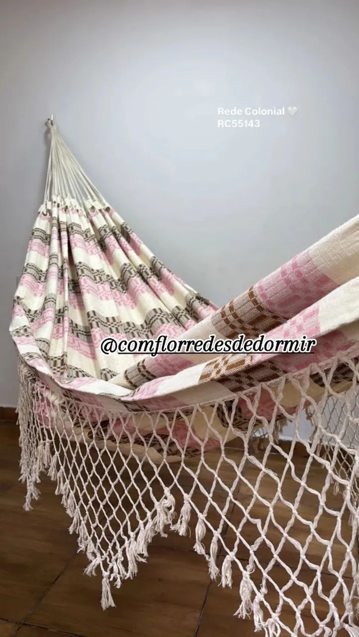 Rede De Dormir Colonial em Algodão - Conforto e Estilo/Entrega Grátis  - Foto 3