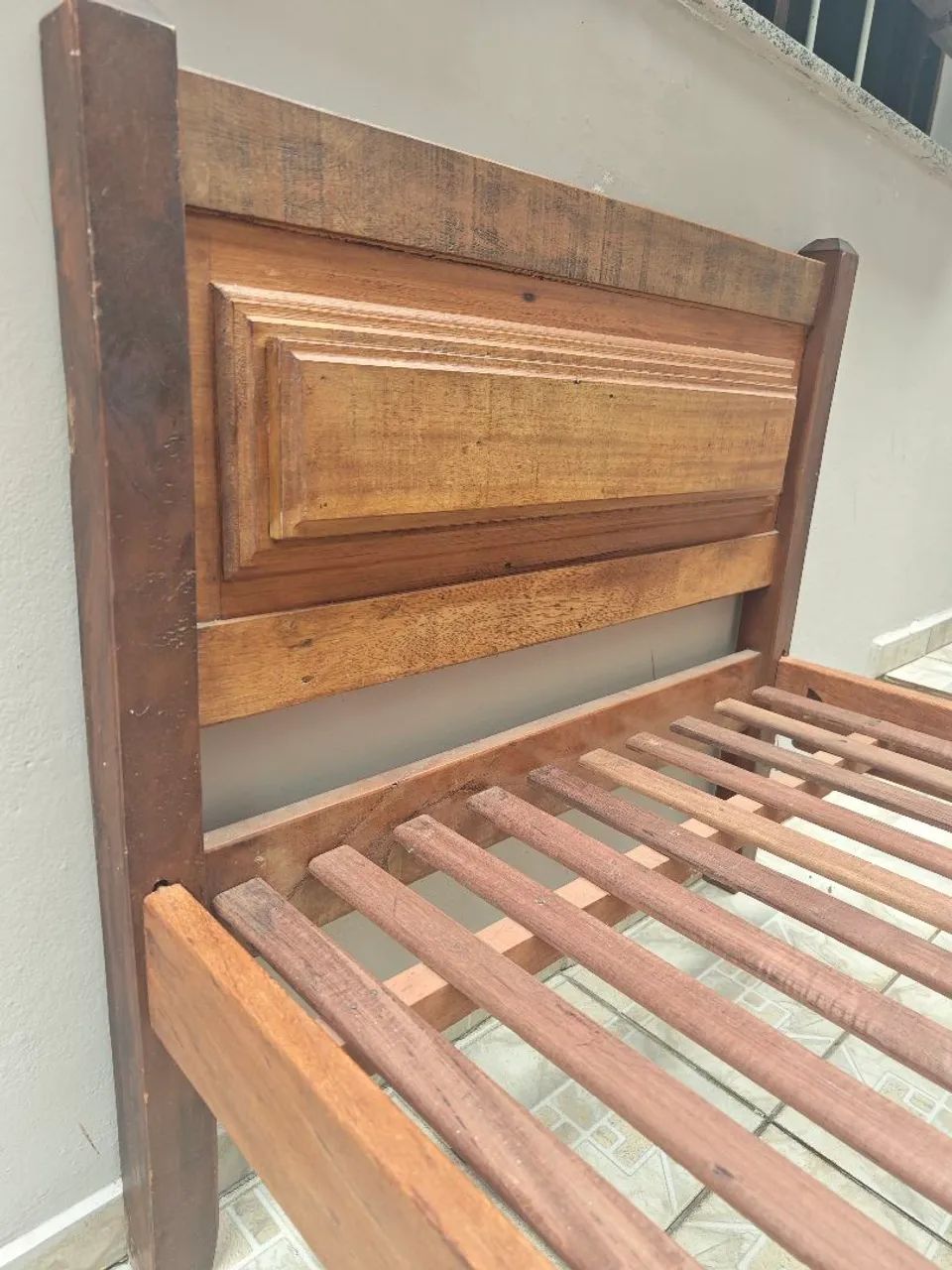 Cama de solteiro de jacarandá - Foto 4