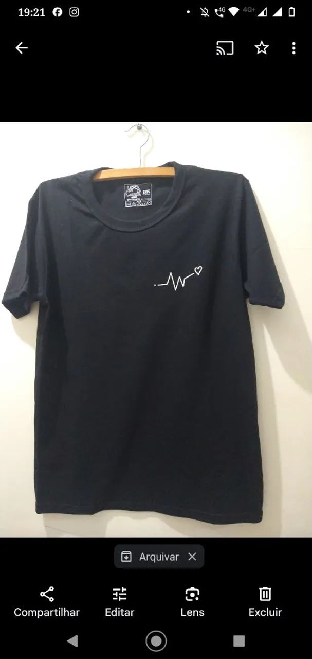 Camiseta Namorados Preta - Foto 3