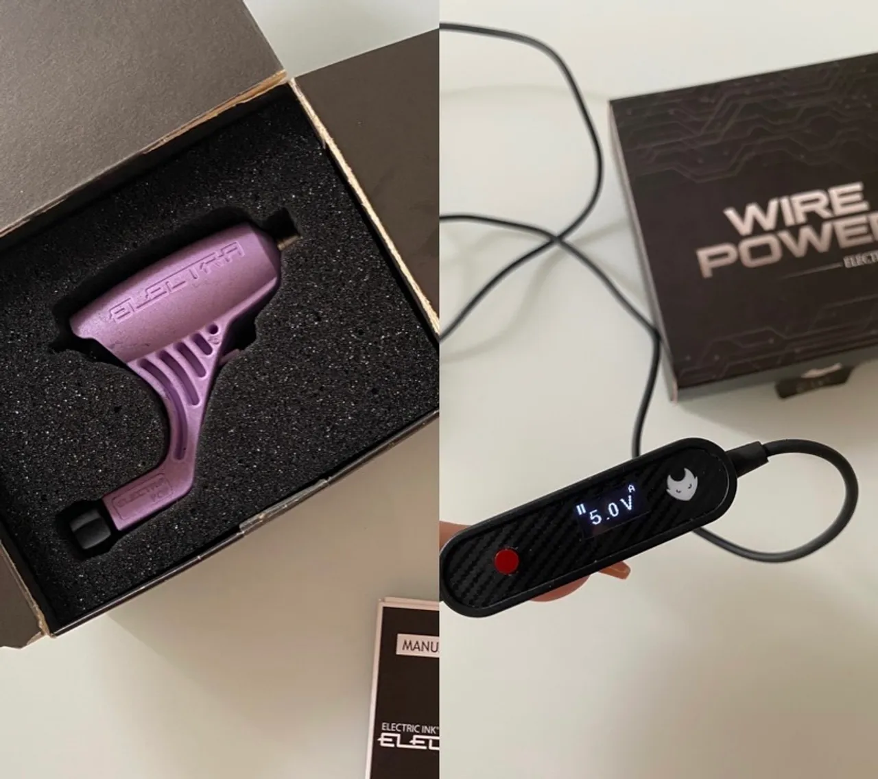 Máquina de tatuagem Electra Pop + Fonte Wire Power
