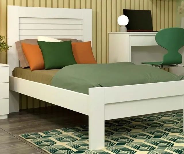 *Cama Solteiro Safira  100% MDF Pronta Entrega - Foto 2