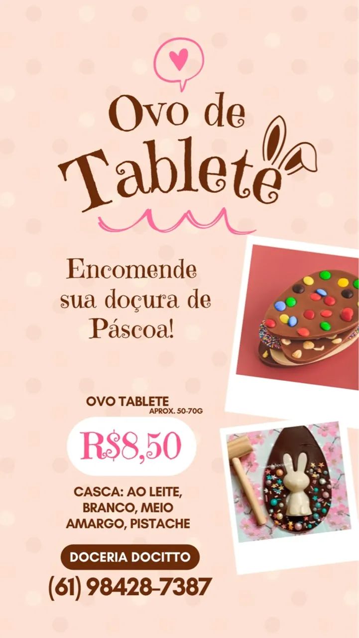 Ovo de Tablete - Páscoa