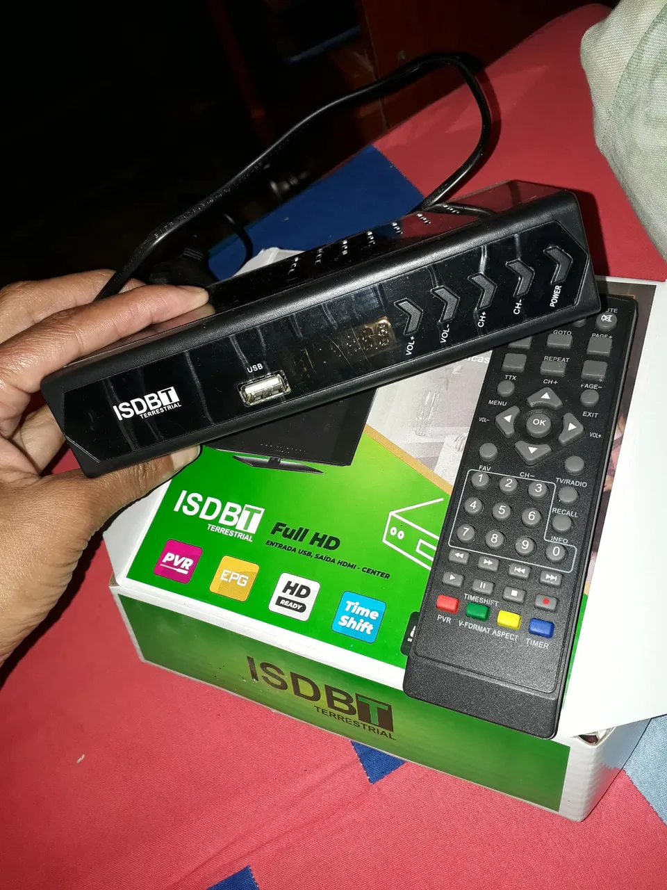 Conversor Digital ISDBT Full HD com Controle Remoto