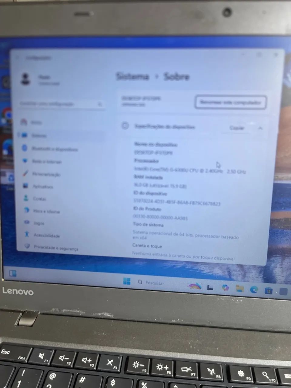 Notebook Lenovo ThinkPad T460, I5 Sexta geração, SSD 256GB, 16GB RAM. - Foto 3