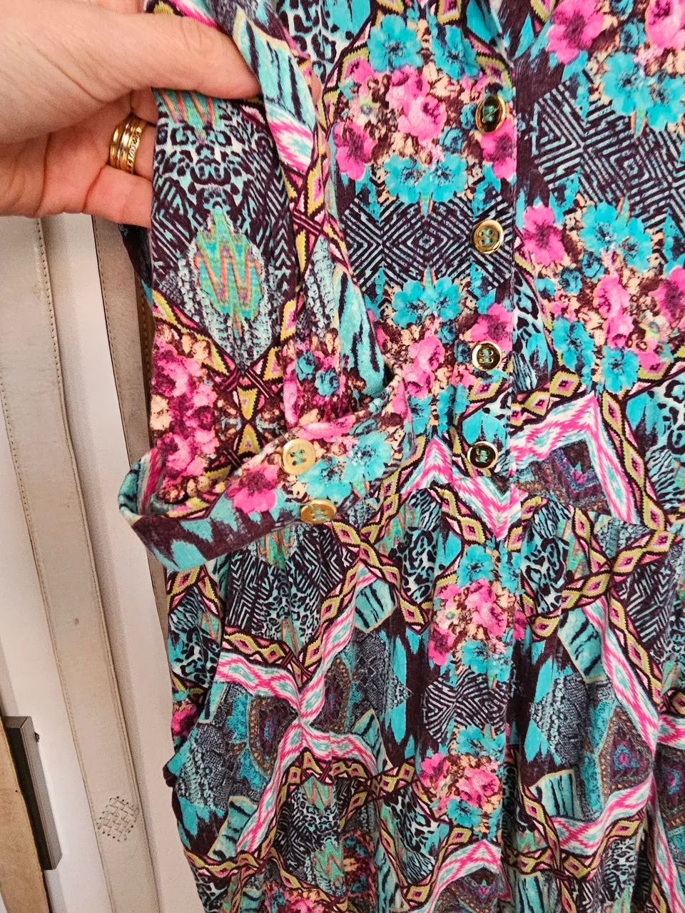Vestido Estampado 3/4 - Foto 3
