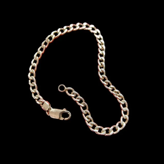Pulseira Unissex de Prata Polida Elo Grumet