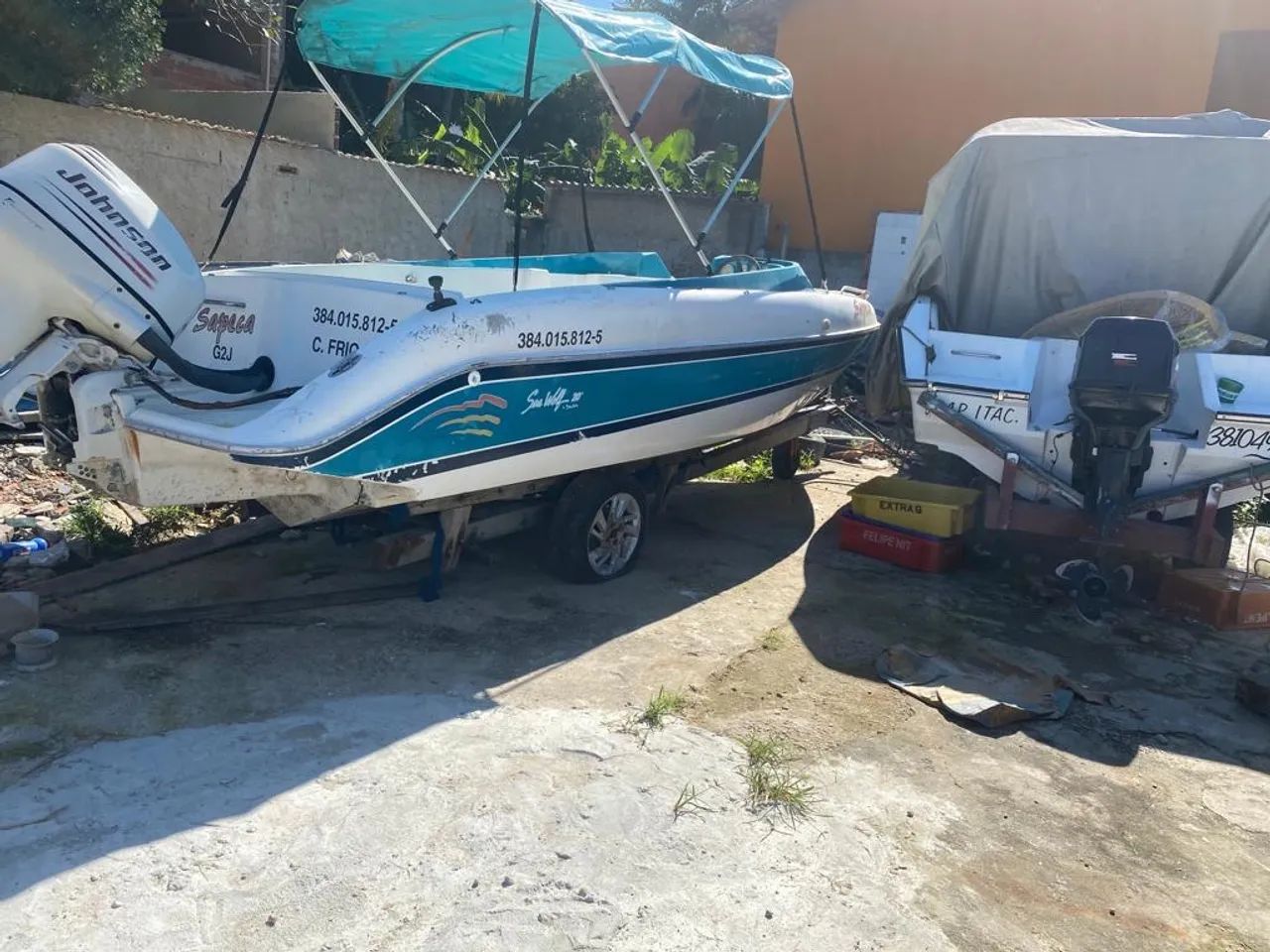 Lancha 19 pés tem que recuperar foi pro fundo - Foto 7