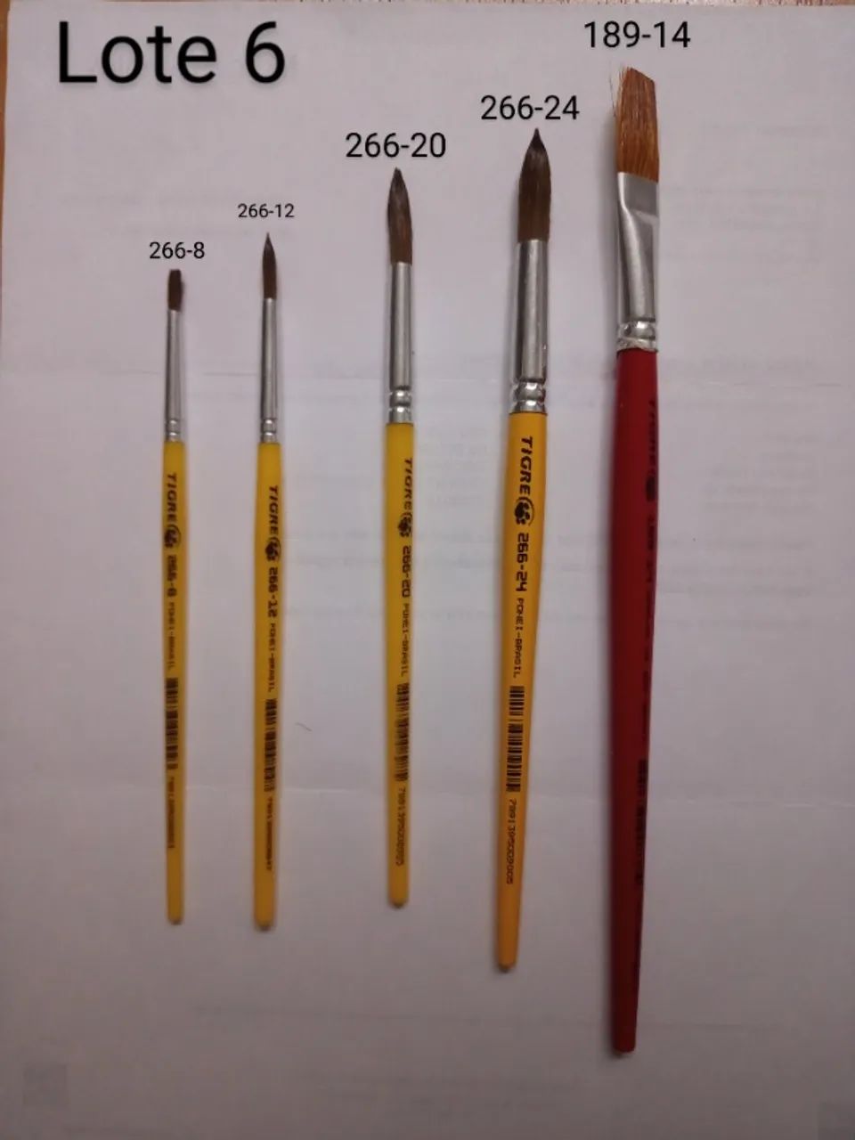 Lote de pincéis tigre