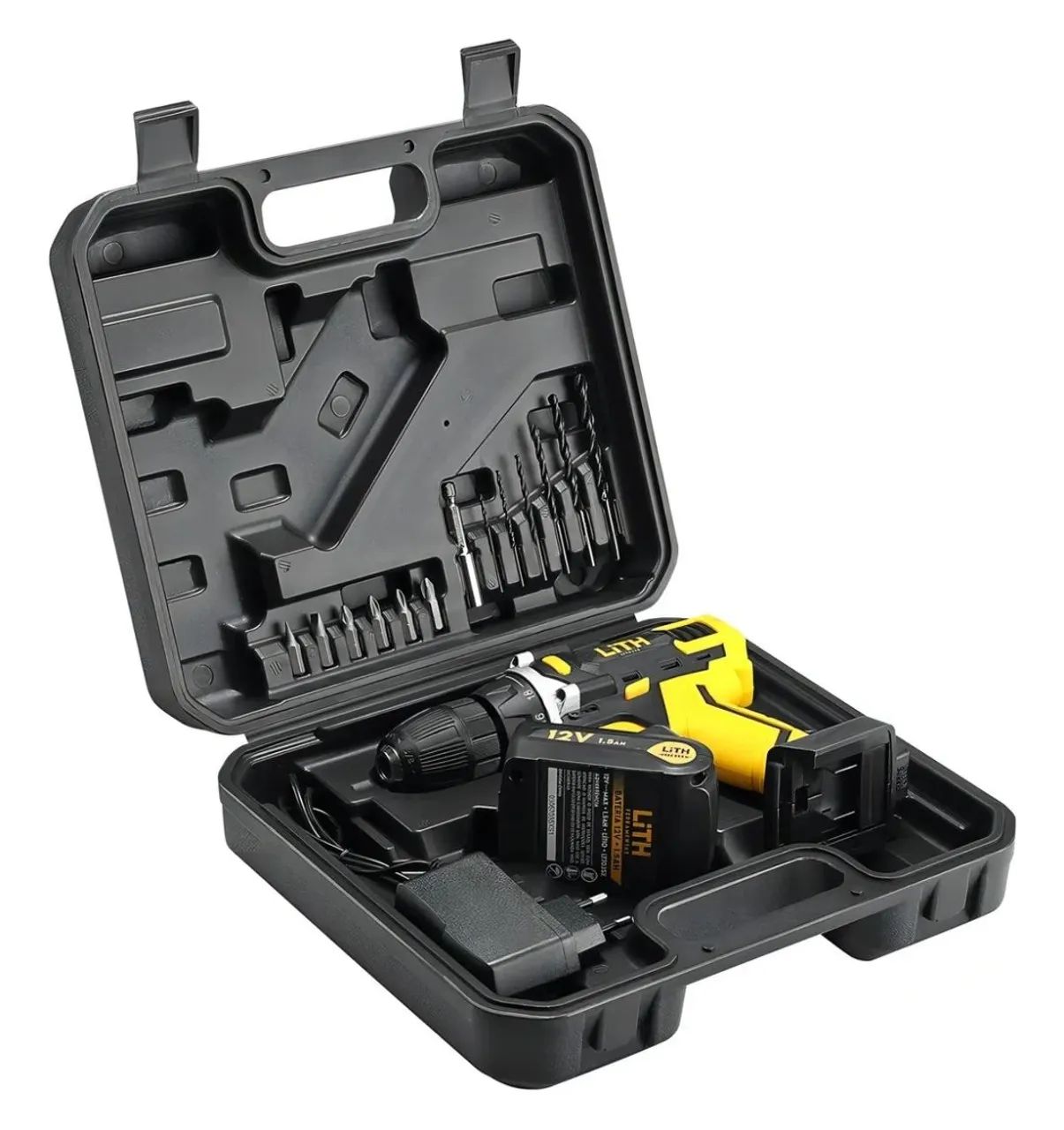 Parafusadeira/Furadeira com Maleta completa 1500mAh Bivolt 12V (nova) - Foto 4