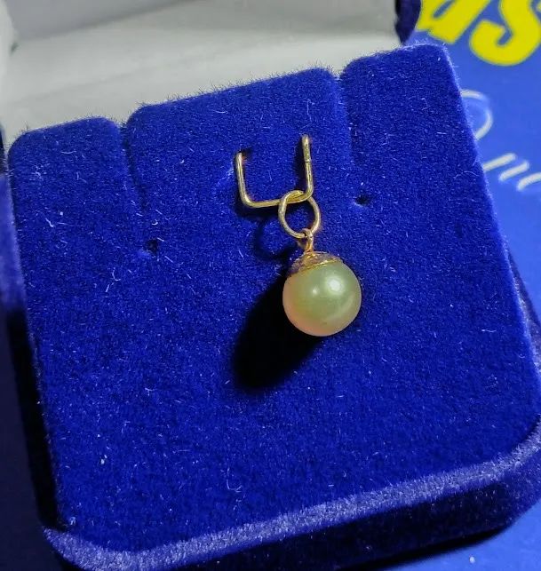 Pingente Pérola Ouro 18 Kilates 7 mm                                                       - Foto 4
