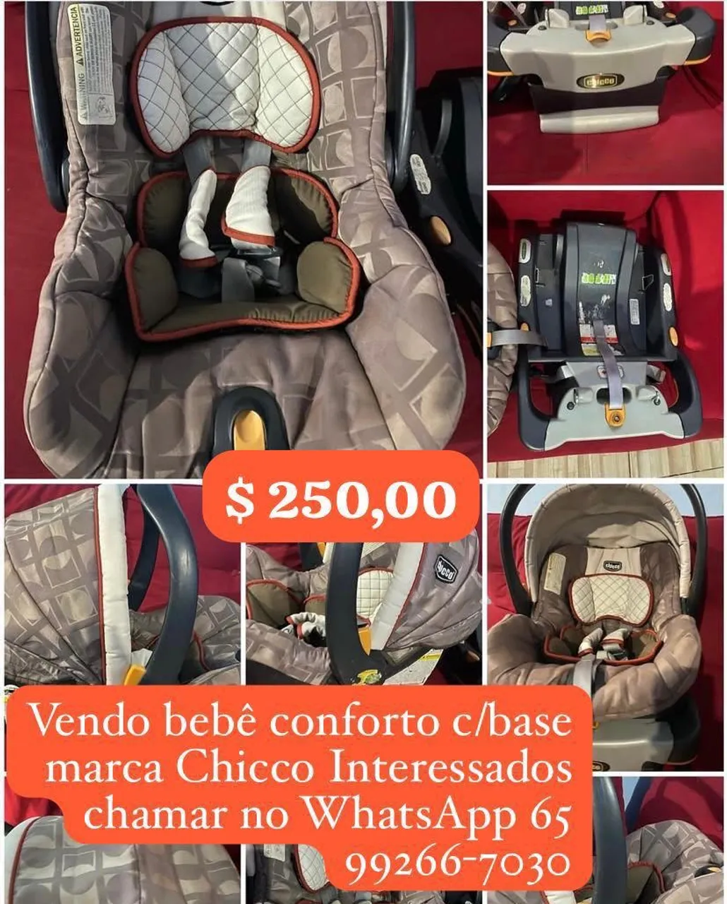 Vendo Bebê conforto Chicco com base